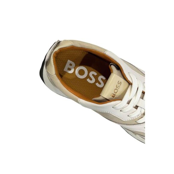 Hugo Boss White Leather Men Men's Sneaker